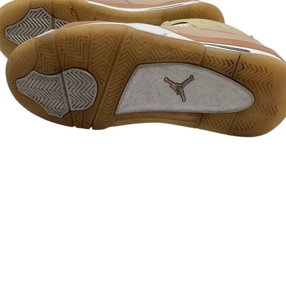Air Jordan 4 Retro Shimmer Women's Beige Mid Top Sneakers Sizes 10 - Picture 4 of 6